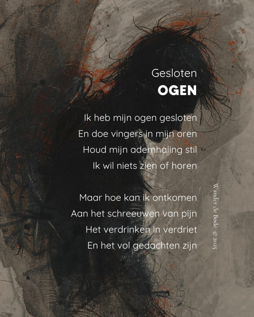 Gedicht - Gesloten ogen
