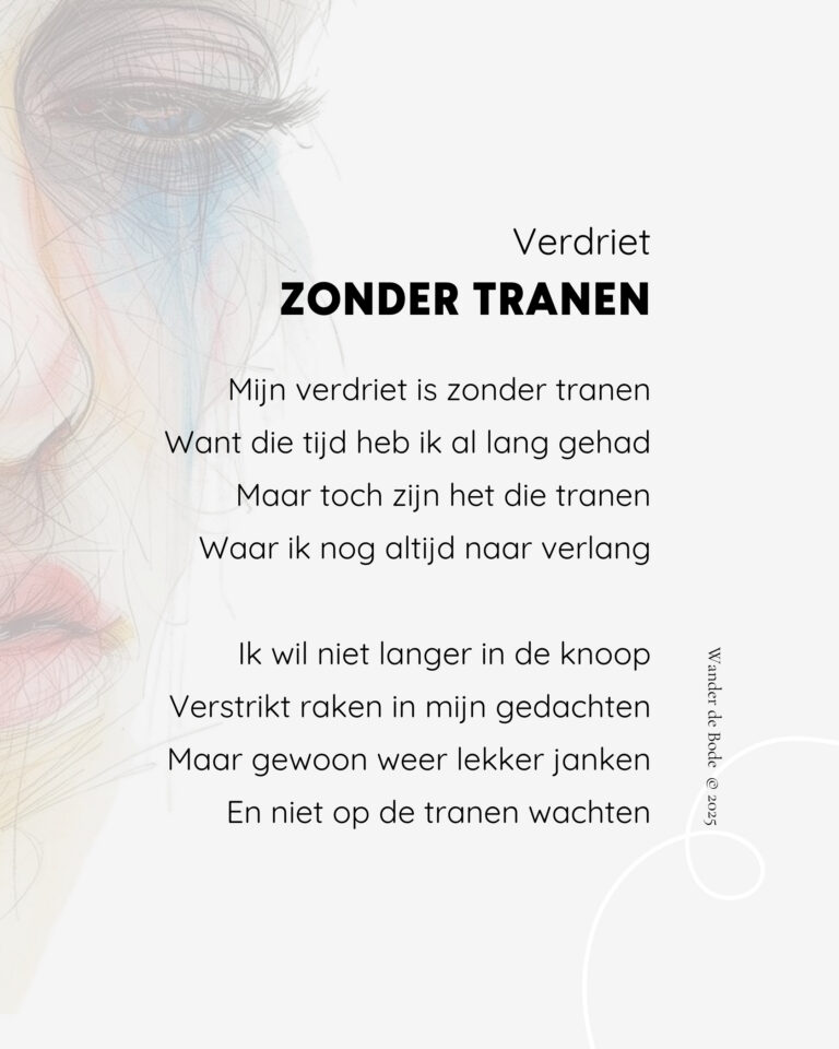 Gedicht - Verdriet zonder tranen