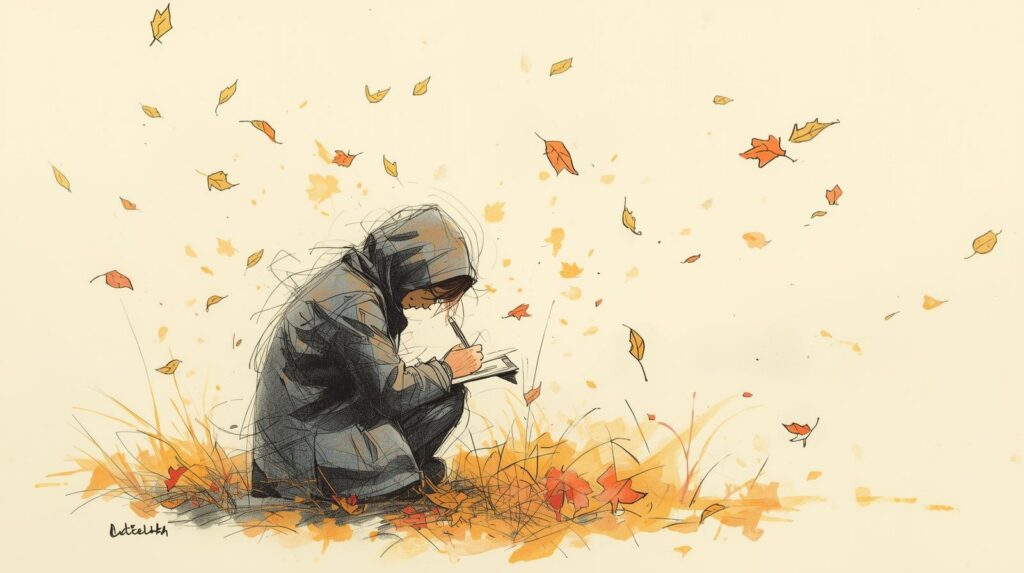 Ik schrijf mezelf door de herfst