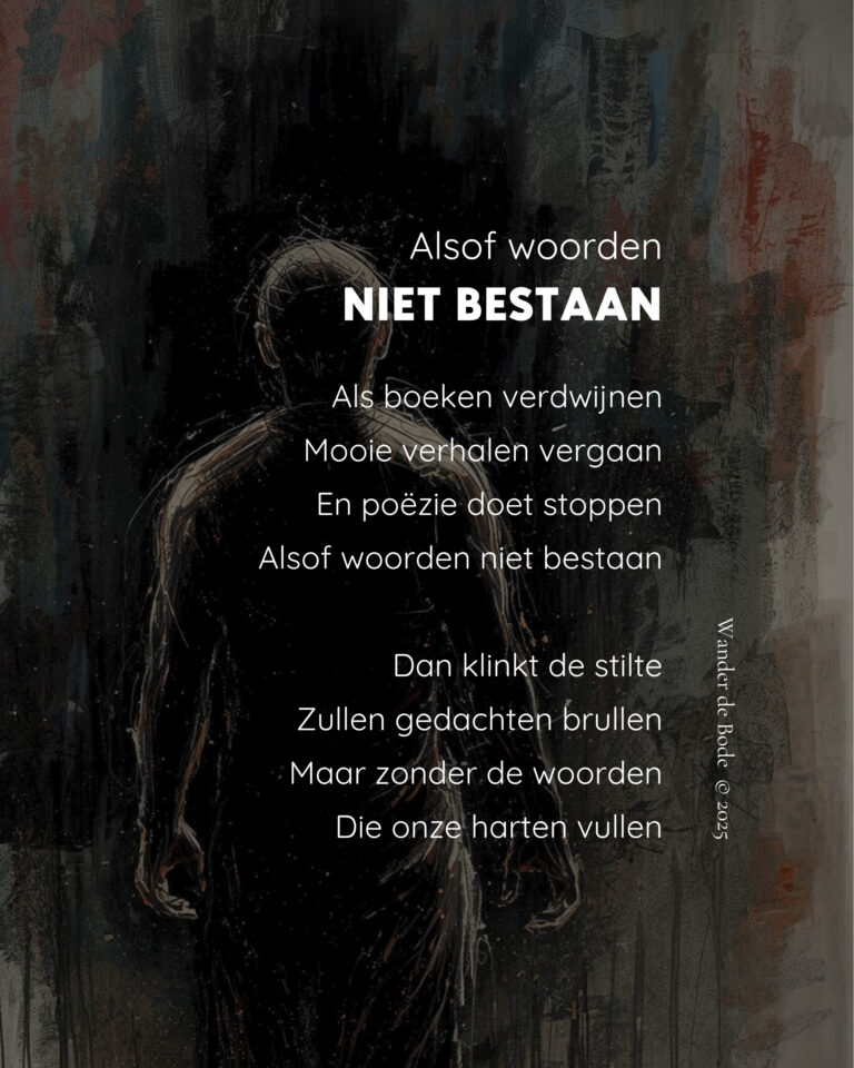 Gedicht - Alsof woorden niet bestaan