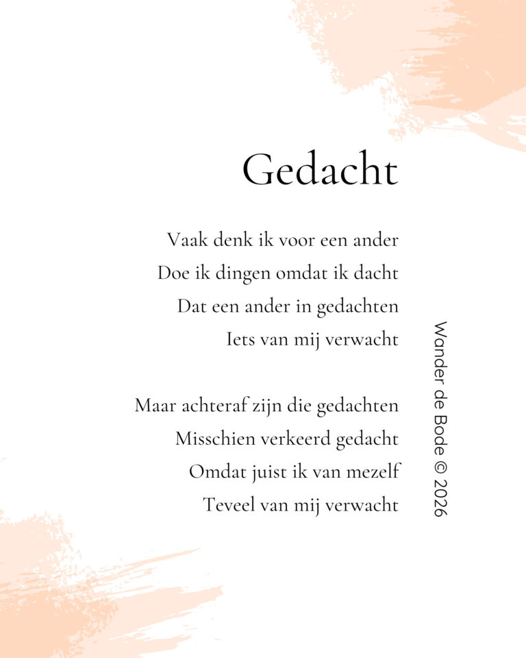 Gedicht - Gedacht