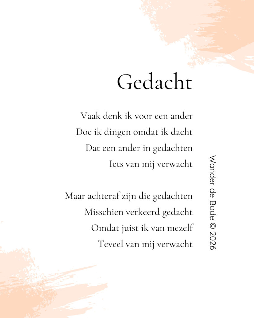 Gedicht - Gedacht